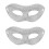 Men's Theater Performances Mask With Sparkles Finish-Silver 1