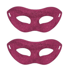 Stylish Half Face Cosplay Mask For Balls Celebrations-rose red