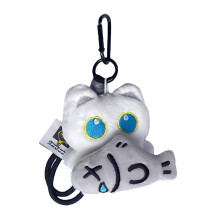 Porte-clés en peluche chats poissons, pendentif de sac à la-B