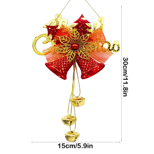 Christmas Bell Pendant Red Plastic 1 Piece 2