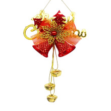 Christmas Jingle Bell Ornament Red Blue Yellow ABS 1 Pack