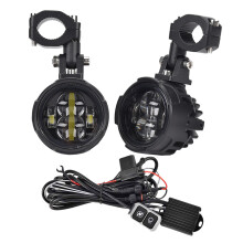 100W Motorcycle Auxiliary Lights Double Beam Spotlights Aluminum