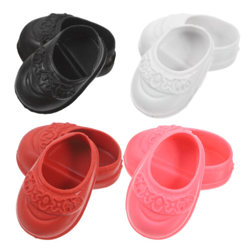 17 cm dockskor platta mini-dockaskor i plast i blandade färger