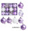 Purple Plastic Christmas Tree Ornaments 12 Pcs 2