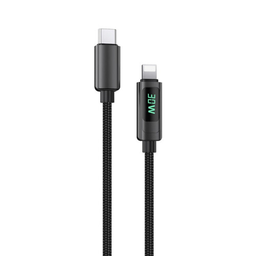NEXTBATT USB-C - Lightning -kaapeli 30W PD, 2m - Musta