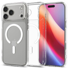 Spigen Ultra Hybrid MagSafe Hülle für iPhone 17 Pro Max - Transparent/Weiß