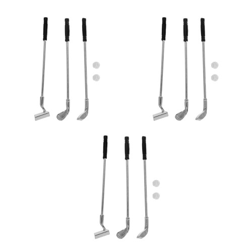 Set da minigolf con mazza e pallina, in lega, 3 pezzi