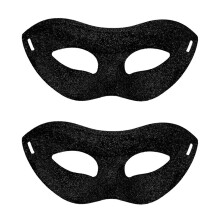Shimmering Plastic Roleplay Mask For Social Gatherings-Black