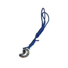Trendy cashew-ontwerp gevlochten touw sleutelhanger Stevig-Blauw