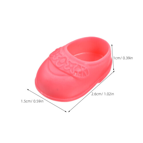 17 cm dockskor platta mini-dockaskor i plast i blandade färger 1