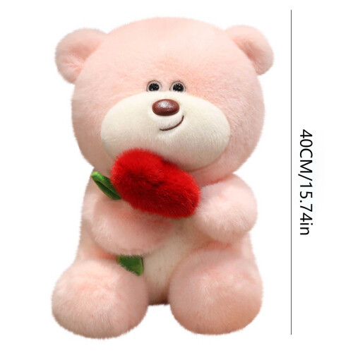 Plüschteddybär mit Rose, 120 cm 2