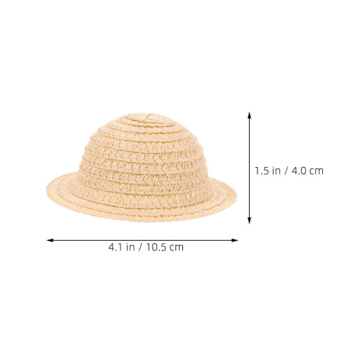 Conjunto de 3 mini chapéus de tecido para bonecas 1