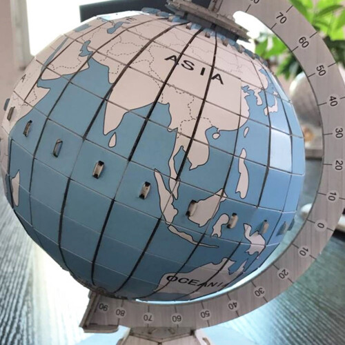 Kit Puzzle Glob 3D – Jucărie Educativă DIY pentru Copii 1