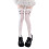 Trendy witte overknee sokken van elastisch nylon,-katje 1