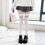 Trendy witte overknee sokken van elastisch nylon,-katje 5