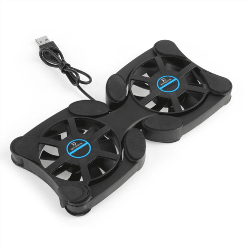 Laptop cooling pad foldable with dual fans USB powered for 2