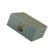Stylish Storage Box With Sturdy Wood Frame And-green mediums