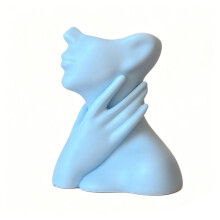 Flower Vase for Decors Face Vase for Flower,Female Form-White