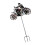 Wrought Iron Outdoor Garden Rotatable-motorcycle windmill 1