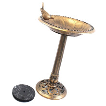 Outdoor Solar Bird Feeder Birdbath With Water Fountain-bronze