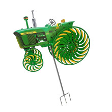Garden Tractor Wind Spinner Green Tractor-tractor green windmi