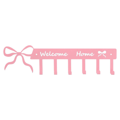Space Saving Over Door Hook Organizer Pink Butterfly Wall Mount