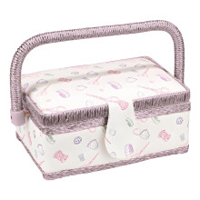 Oversized Fabric Covered Sewing Storage-Pu.rple Needlework