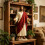Christ Statue With Leather Sandals And Flowing-small size 7