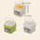 Innovative Press Style Ice Cubes Tray Space-Milky white 1 4