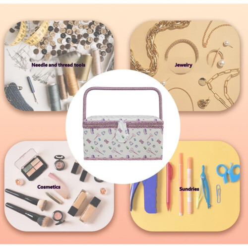 Artistic Sewing Tool Box Featuring Magnetic-Ora.nge  Bottom 2