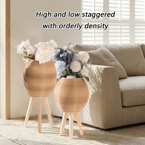 Modern Geometrical Plant Holder Imitation Rattan-S 252A 2