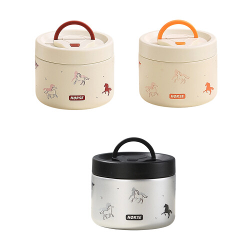 Sturdy Thermal Food Container 316 Nonrust Steel Keep-Orange 2