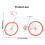 Décorations de vélos, Figurine de vélo, décoration-pneu orange 4