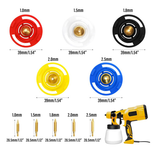 Set Of 5 Brass And Iron Sprayed Nozzles Tips Suitable For Smooth 2
