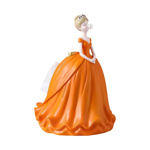 Distributeur de mouchoirs en résine, décoration classique-Orange