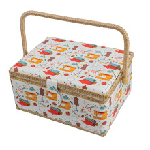 Spacious Magnetic Closing Sewing Accessories-Ora.nge Bottom