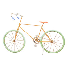 Metalen fiets decoratieve sculptuur miniatuur-groene band