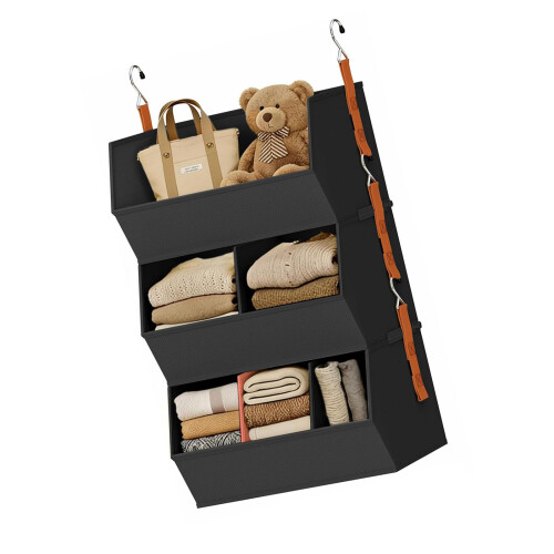 Expandable Hanging closet System constructed With Sturdy-Black