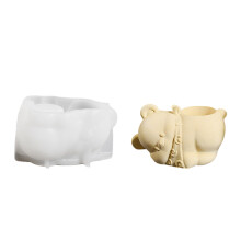 Moules à bougies en Silicone en forme d'ours, de qualité