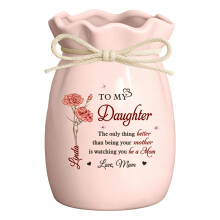 Personaliseer bloemenvazen Decoratieve vazen Plastic-Roze