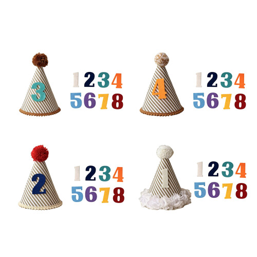 Kids Safe Washable Cloth Party Hat Customizable With-D 1
