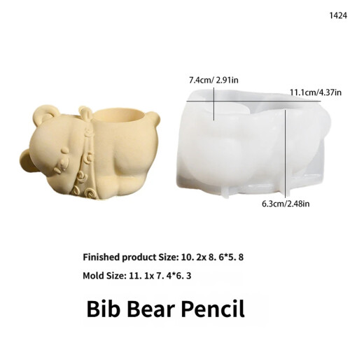 Animal Bear Shape Silicone Molds For Resin Casting Making Candle 2