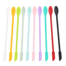 Petites cuillères à Double tête en Silicone, outil de