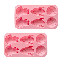 Moules en Silicone sur le thème de l'espace, 2 pièces, fusées