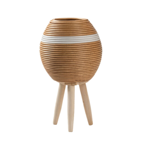 Jardinière de bureau élégante avec cadre en rotin simulé-S 252C
