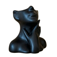 Blumenvase für Dekorationen, Gesichtsvase für Blumen,-Schwarz