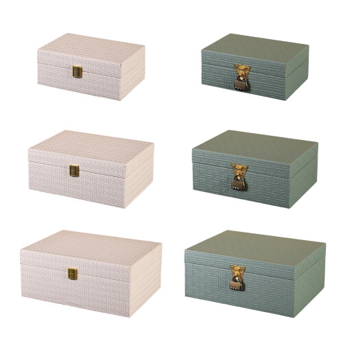 Boîte de rangement doublée de tissu imperméable-trompette verte 1