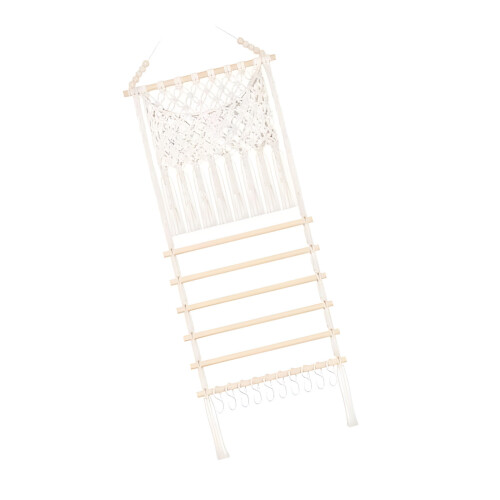 Moderne haaraccessoires display houten hangende plank met