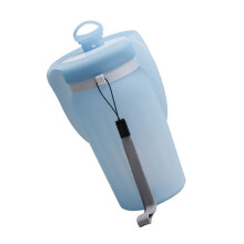 Bouteille d'eau en Silicone pour animaux de compagnie, avec-Bleu