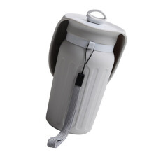 Bouteille d'eau en Silicone pour animaux de compagnie, avec-Gris